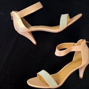 NEW SALE PRICED! Elegant Blush Heels with Lots of Bling NWT